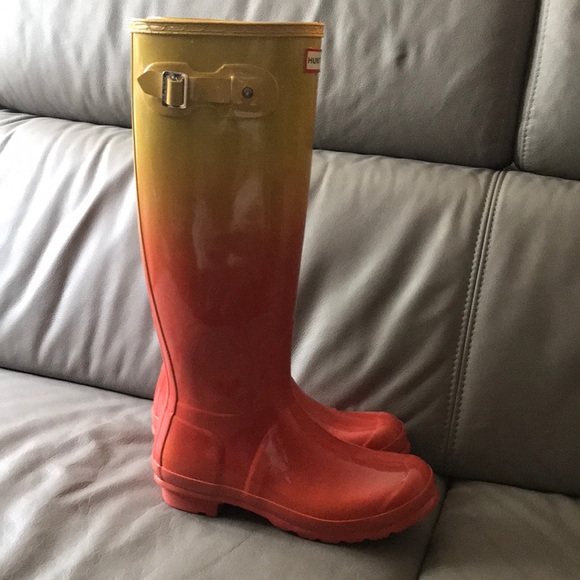 orange hunter boots
